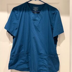 Cherokee Teal V-Neck Scrub Top